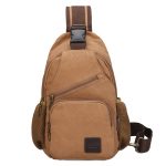 wholesale trendy canvas mini back pack Men Leisure shoulder bag canvas Retro sling crossbody bag
