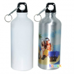 Sublimation Aluminum sipper water bottle with normal Sport cap - 400ml, white color or silver color